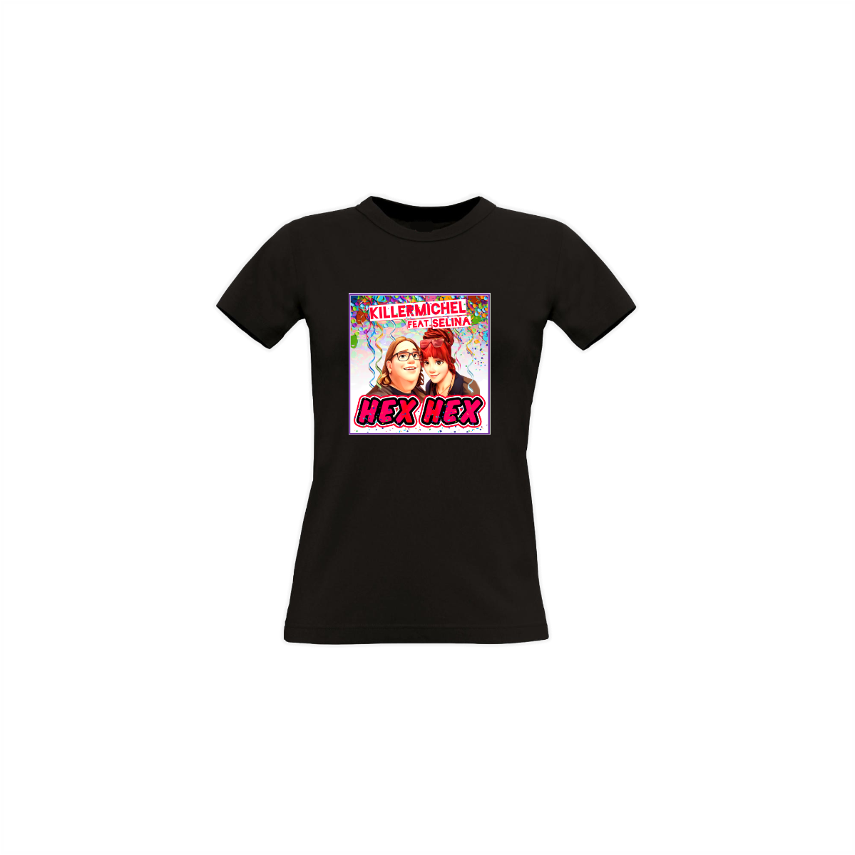 Girly-Shirt "HEX HEX feat. Selina" schwarz