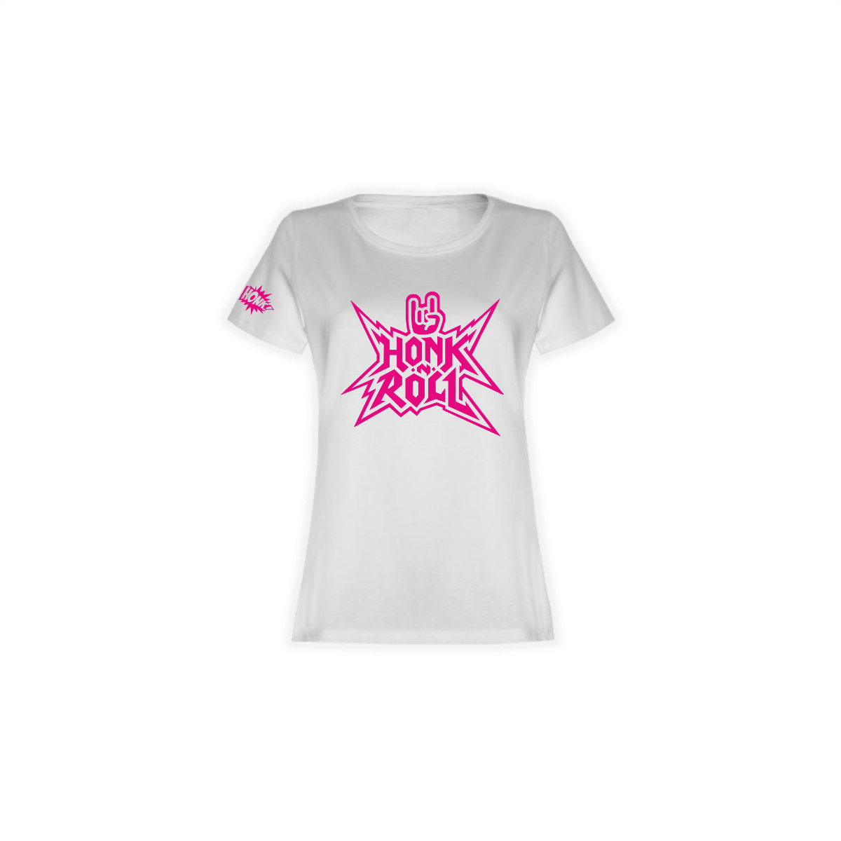 Girly-Shirt "HONK N ROLL" weiß