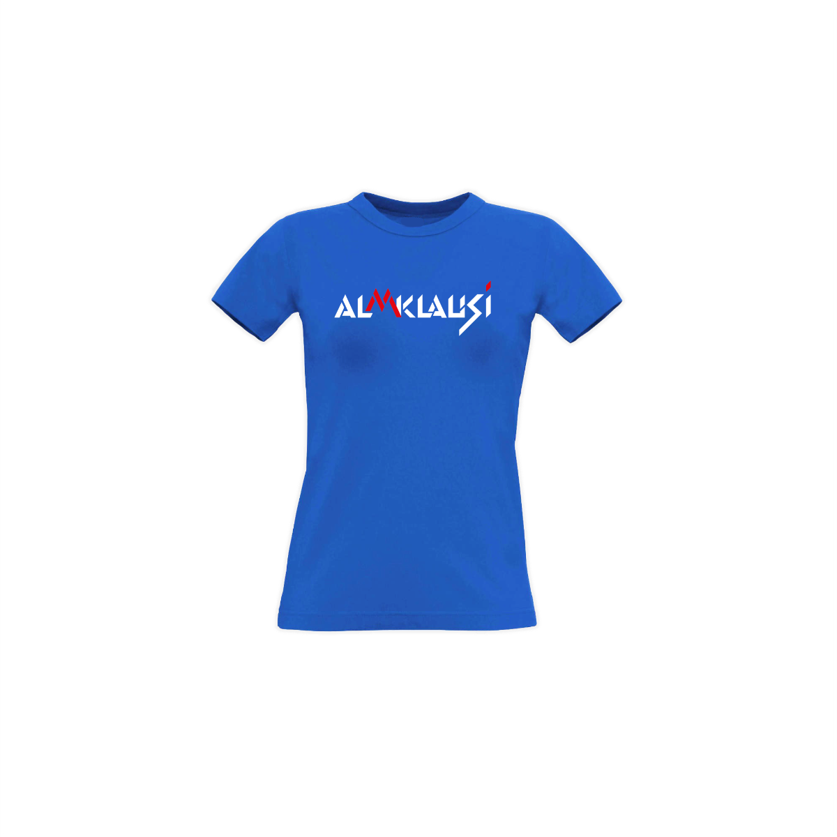 Girly-Shirt "ALMKLAUSI Logo" blau