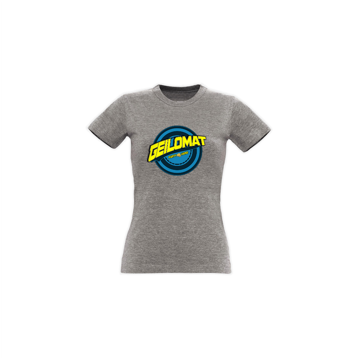 Girly-Shirt "GEILOMAT Logo" (bunt) grau