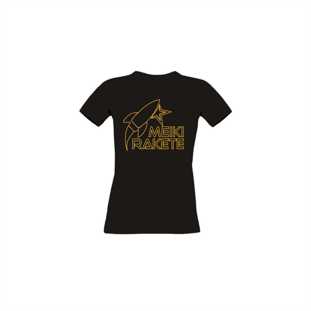 Girly-Shirt "MEIKI RAKETE Logo" schwarz