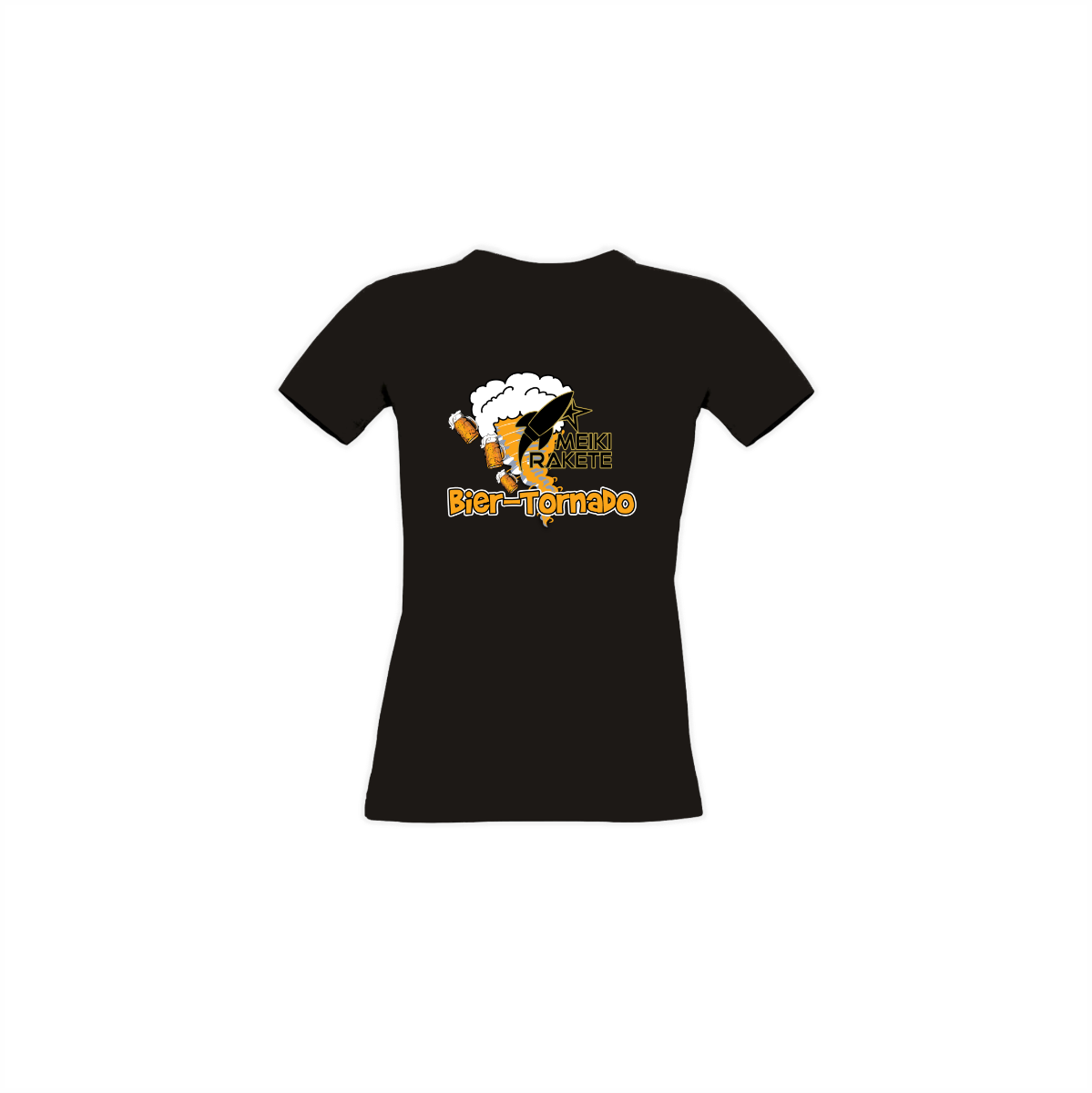 Girly-Shirt "BIER-TORNADO" schwarz