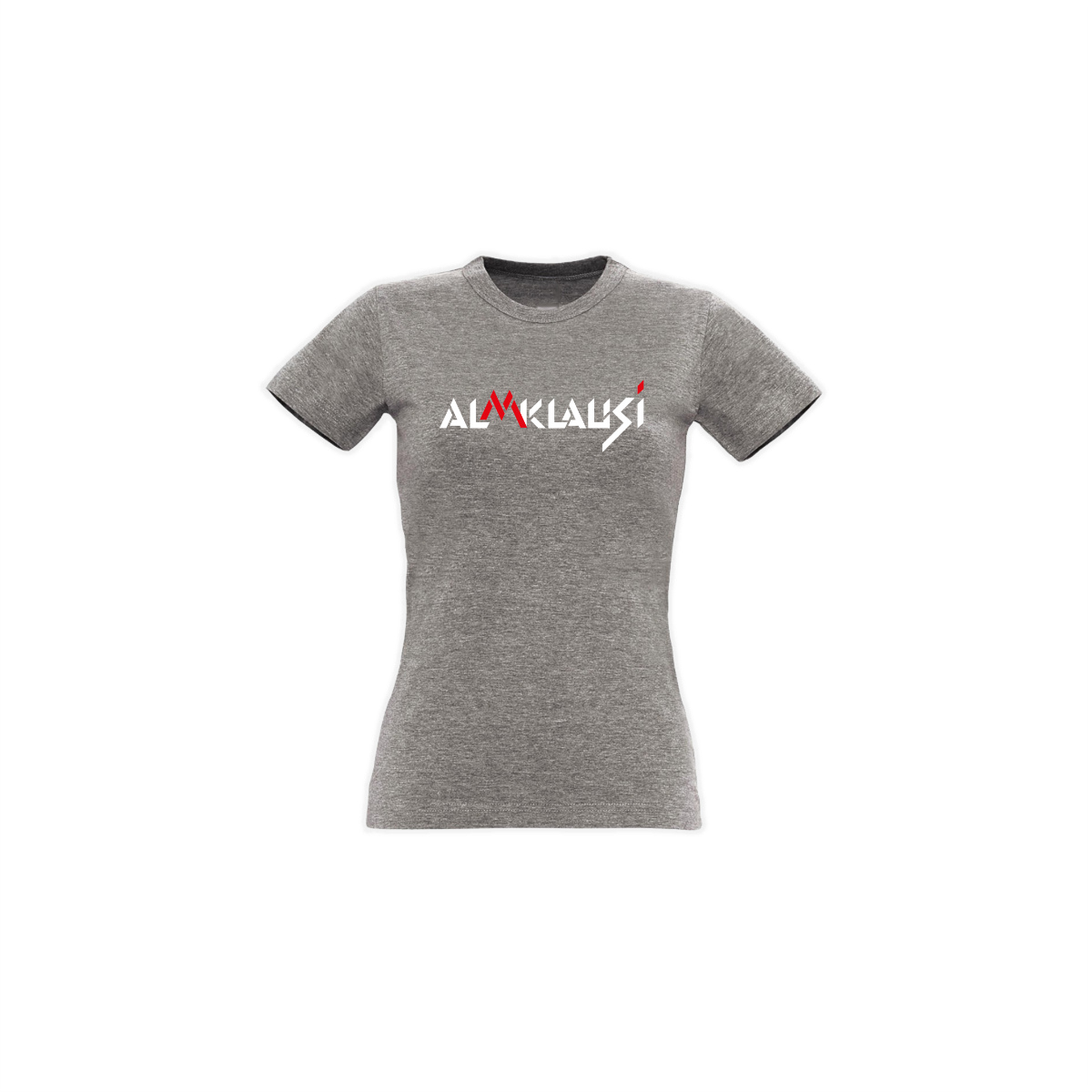 Girly-Shirt "ALMKLAUSI Logo" grau