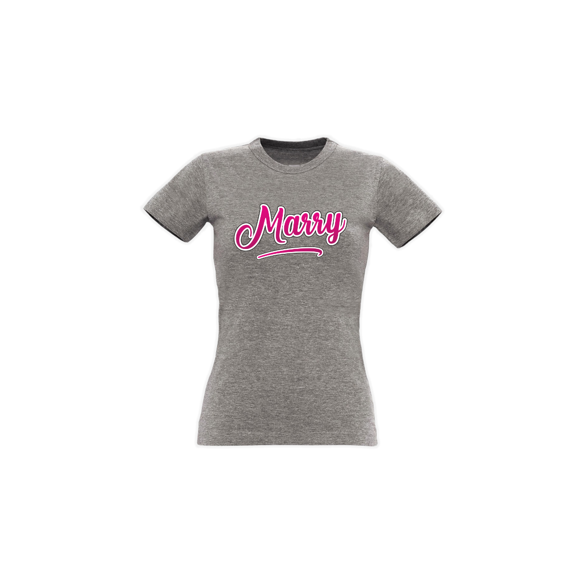 Girly-Shirt "MARRY Logo" grau