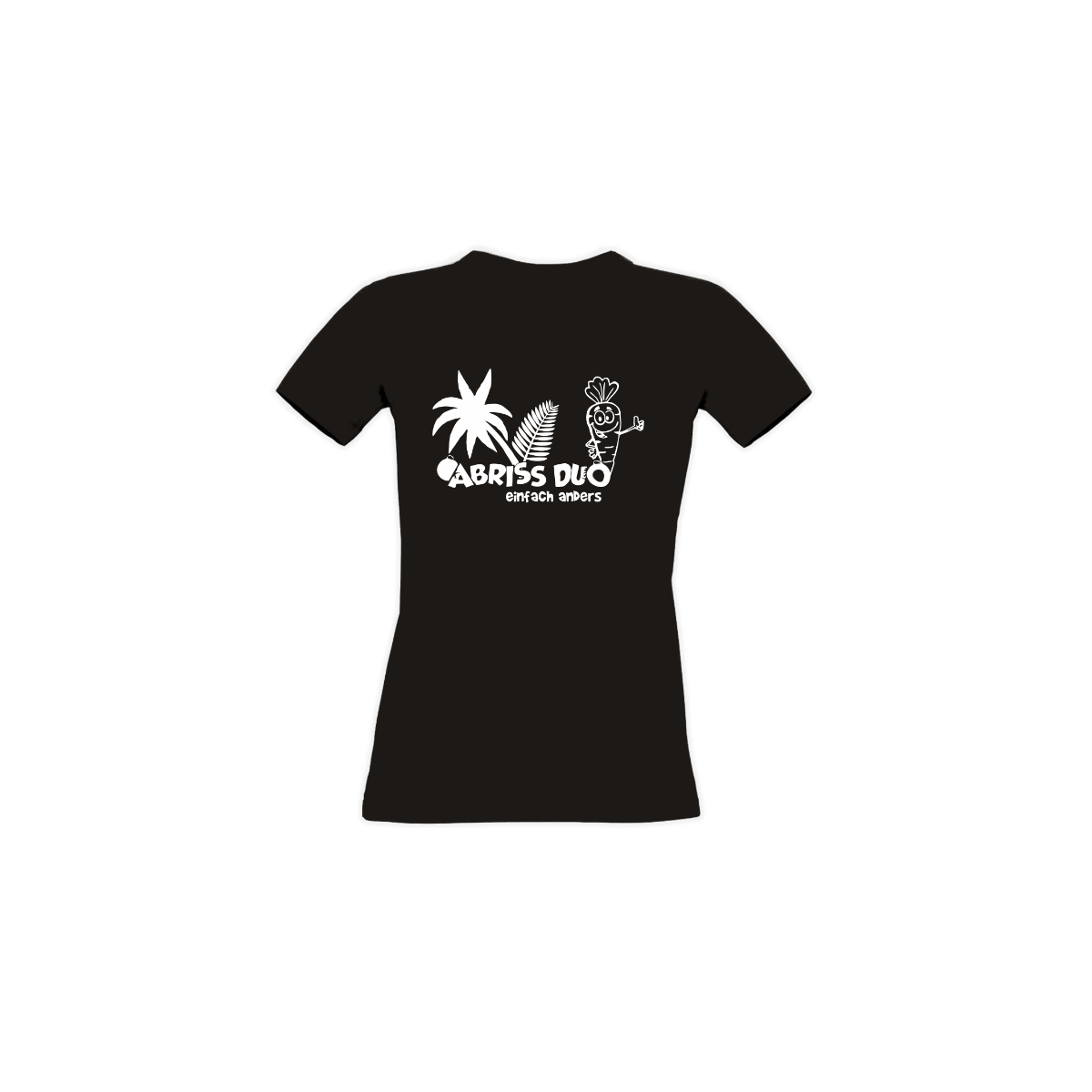 Girly-Shirt "ABRISS DUO Logo" schwarz