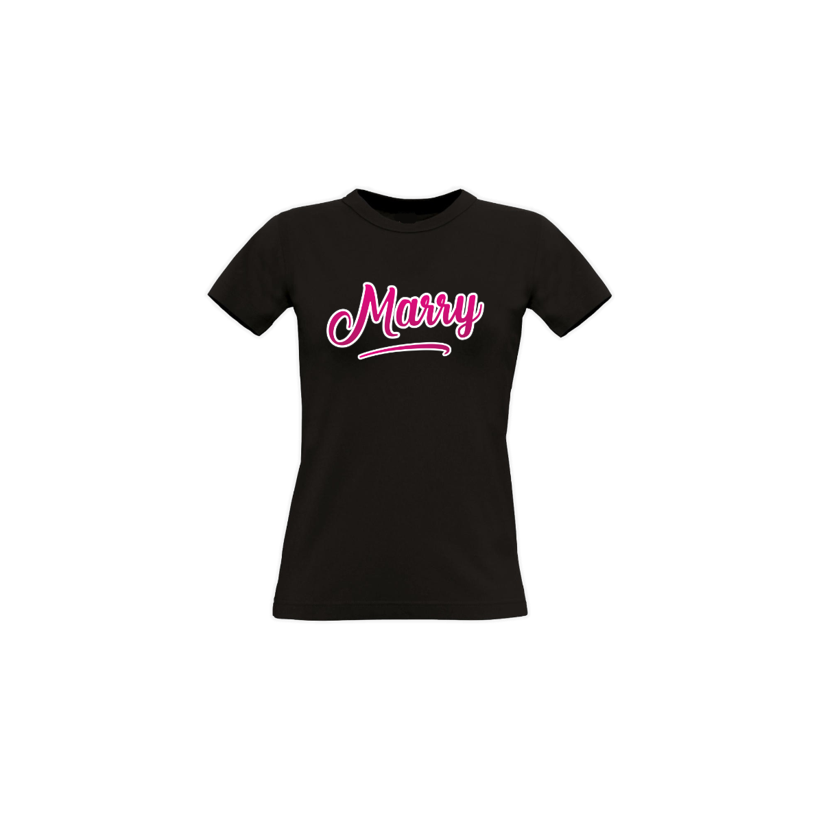 Girly-Shirt "MARRY Logo" schwarz