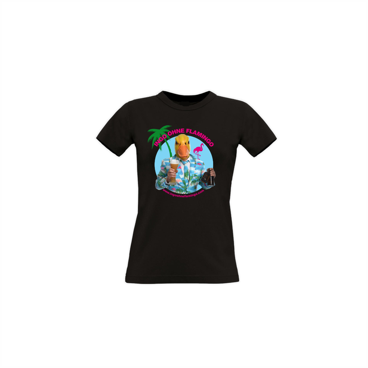 Girly-Shirt "INGO OHNE FLAMINGO Logo" schwarz