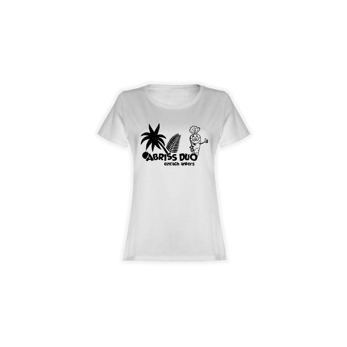 Girly-Shirt "ABRISS DUO Logo" weiß