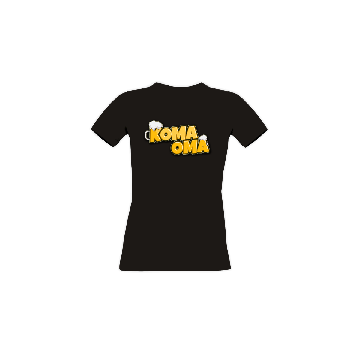 Girly-Shirt "KOMA OMA Logo" schwarz