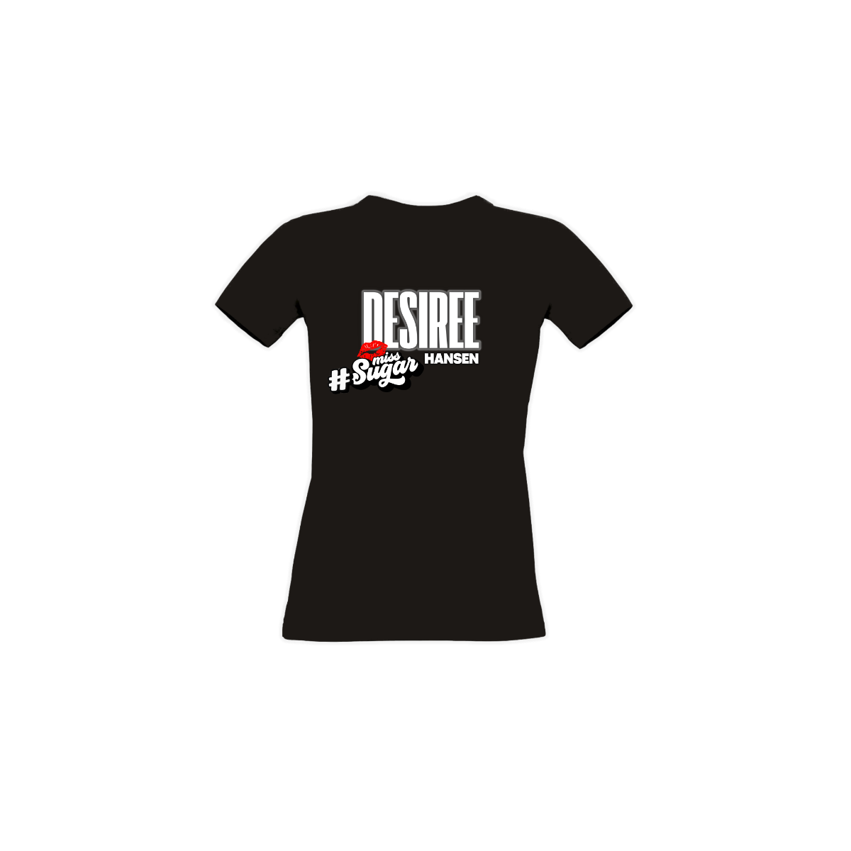 Girly-Shirt "DESIREE HANSEN Logo" schwarz