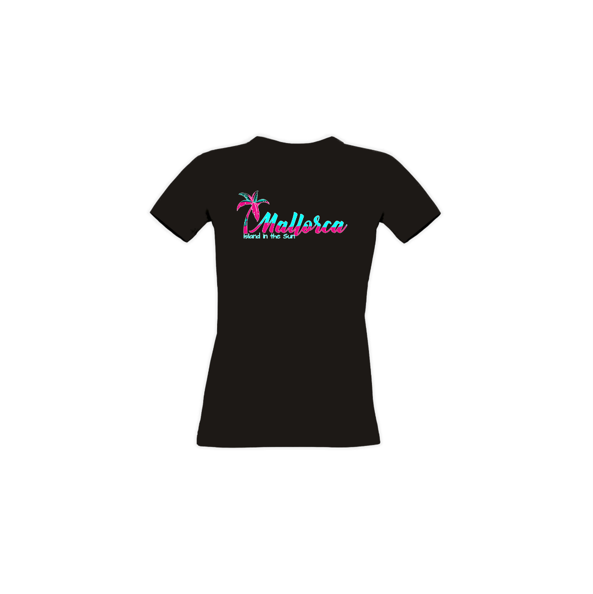 Girly-Shirt "MALLORCA - Island in the sun" schwarz