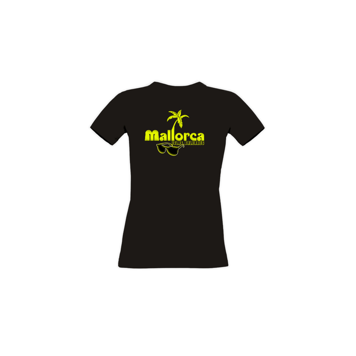 Girly-Shirt "MALLORCA - IS. BALEARES" schwarz