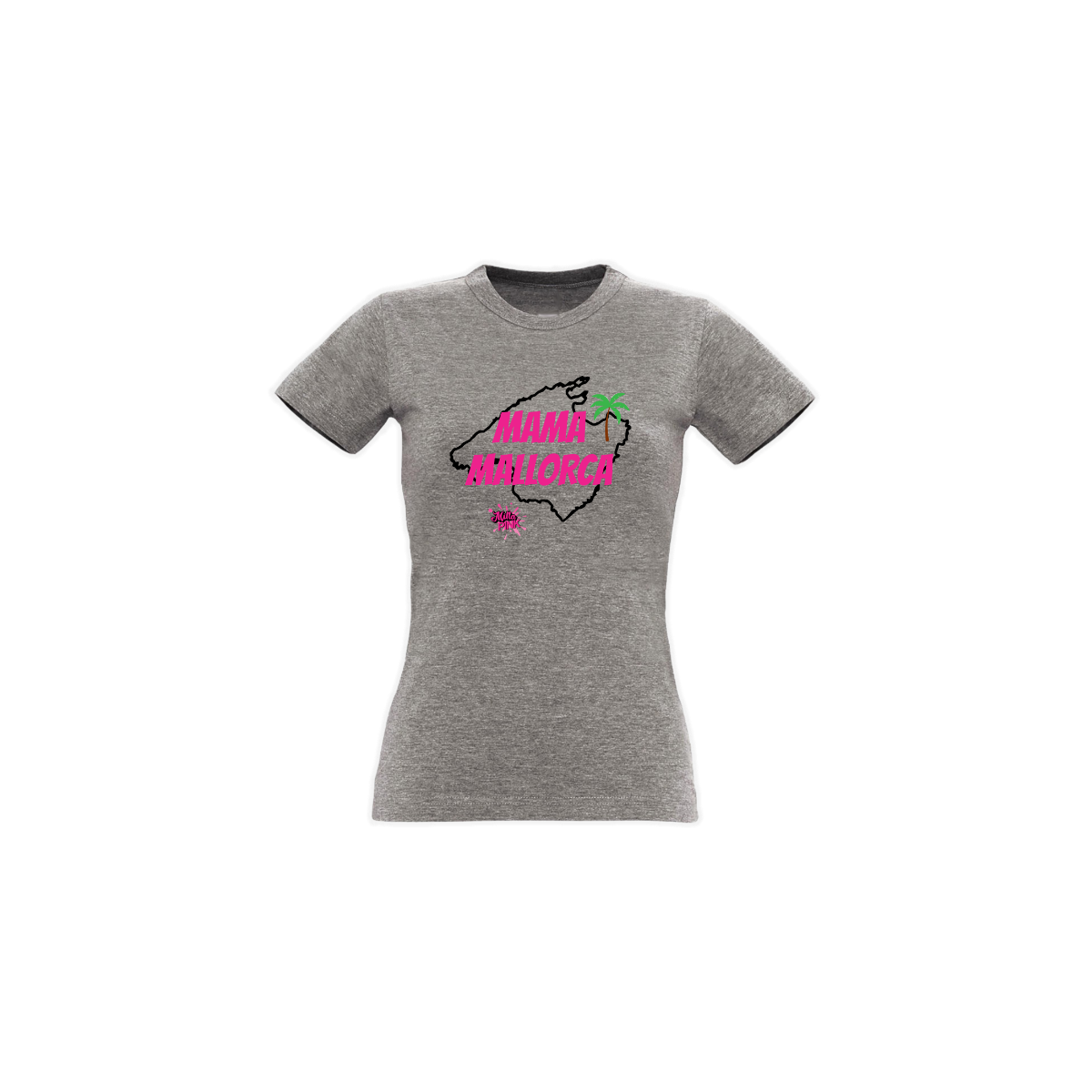 Girly-Shirt "MAMA MALLORCA" grau