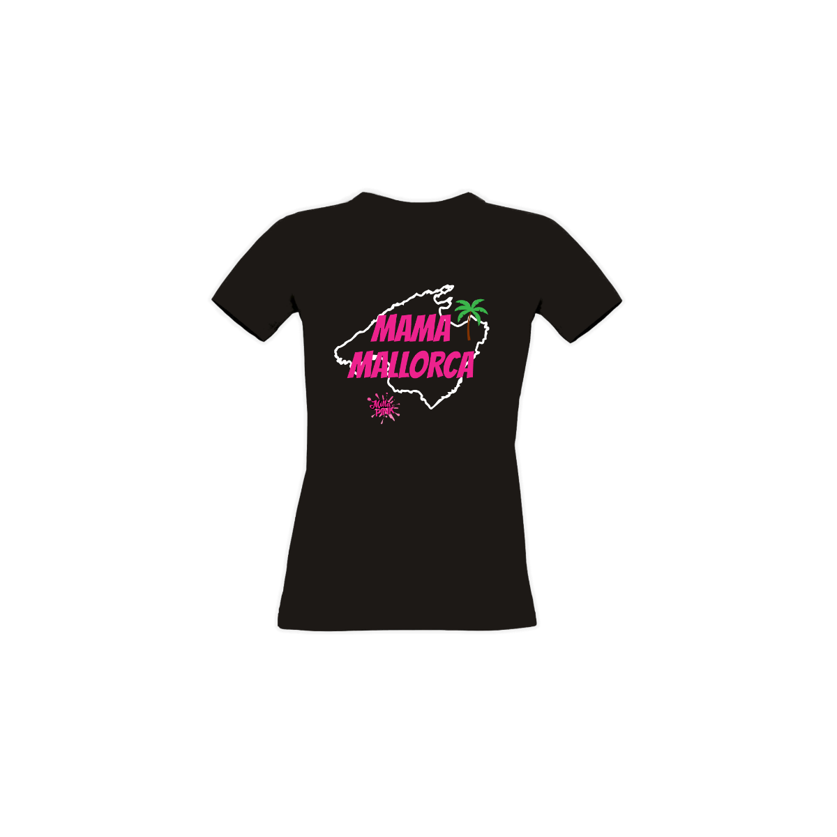 Girly-Shirt "MAMA MALLORCA" schwarz