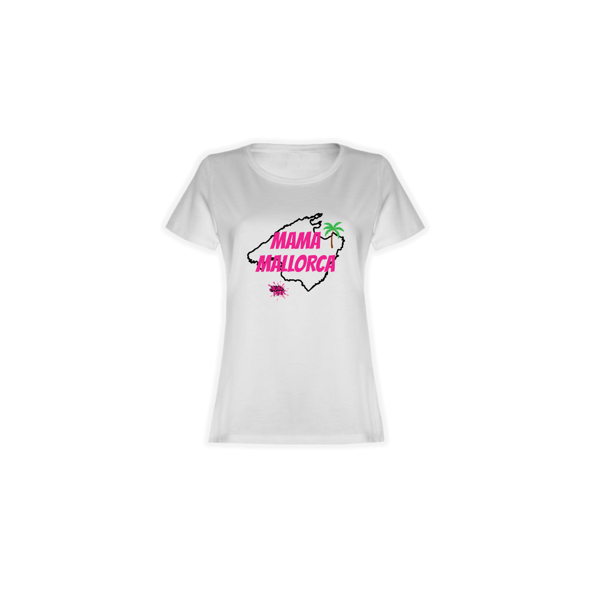 Girly-Shirt "MAMA MALLORCA" weiß