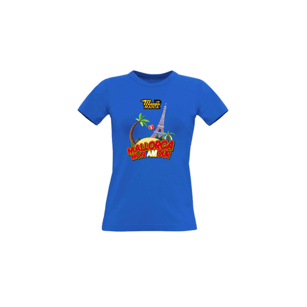 Girly-Shirt "MALLORCA MON AMOUR" blau