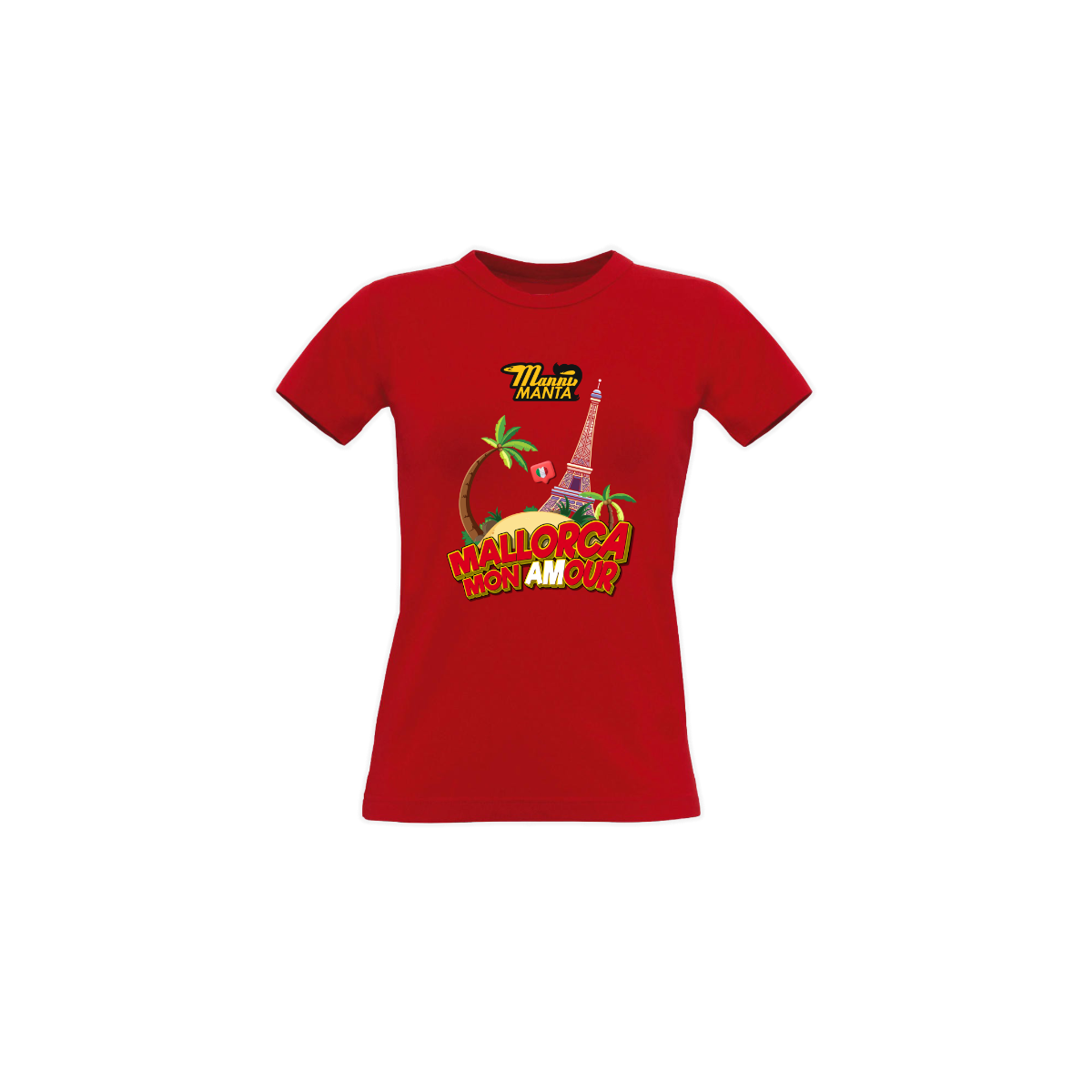 Girly-Shirt "MALLORCA MON AMOUR" rot