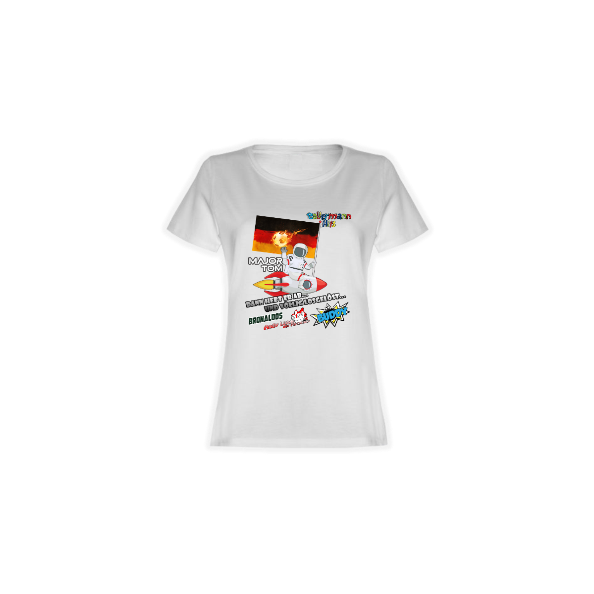 Girly-Shirt „MAJOR TOM” weiß