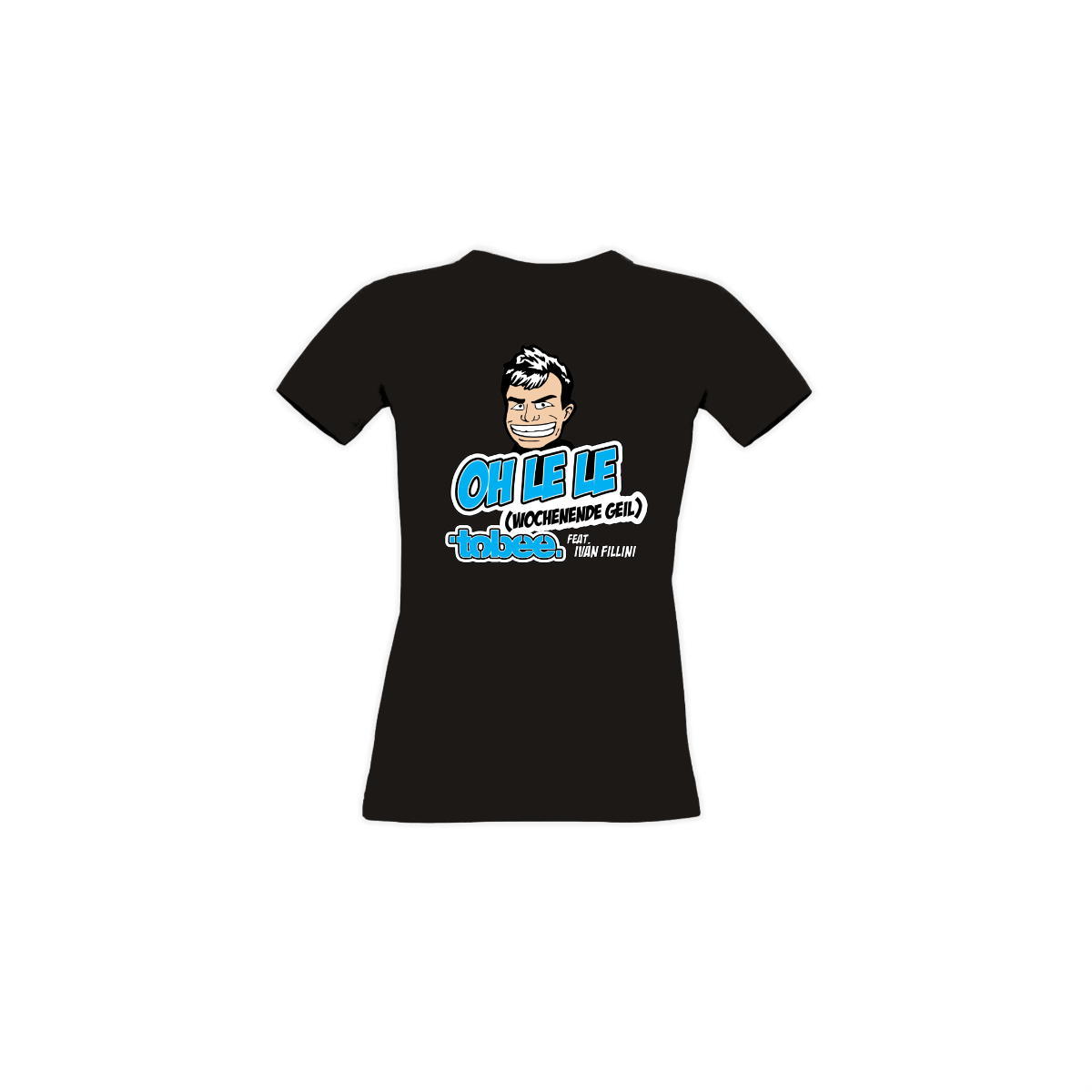 Girly-Shirt "OH LE LE" schwarz