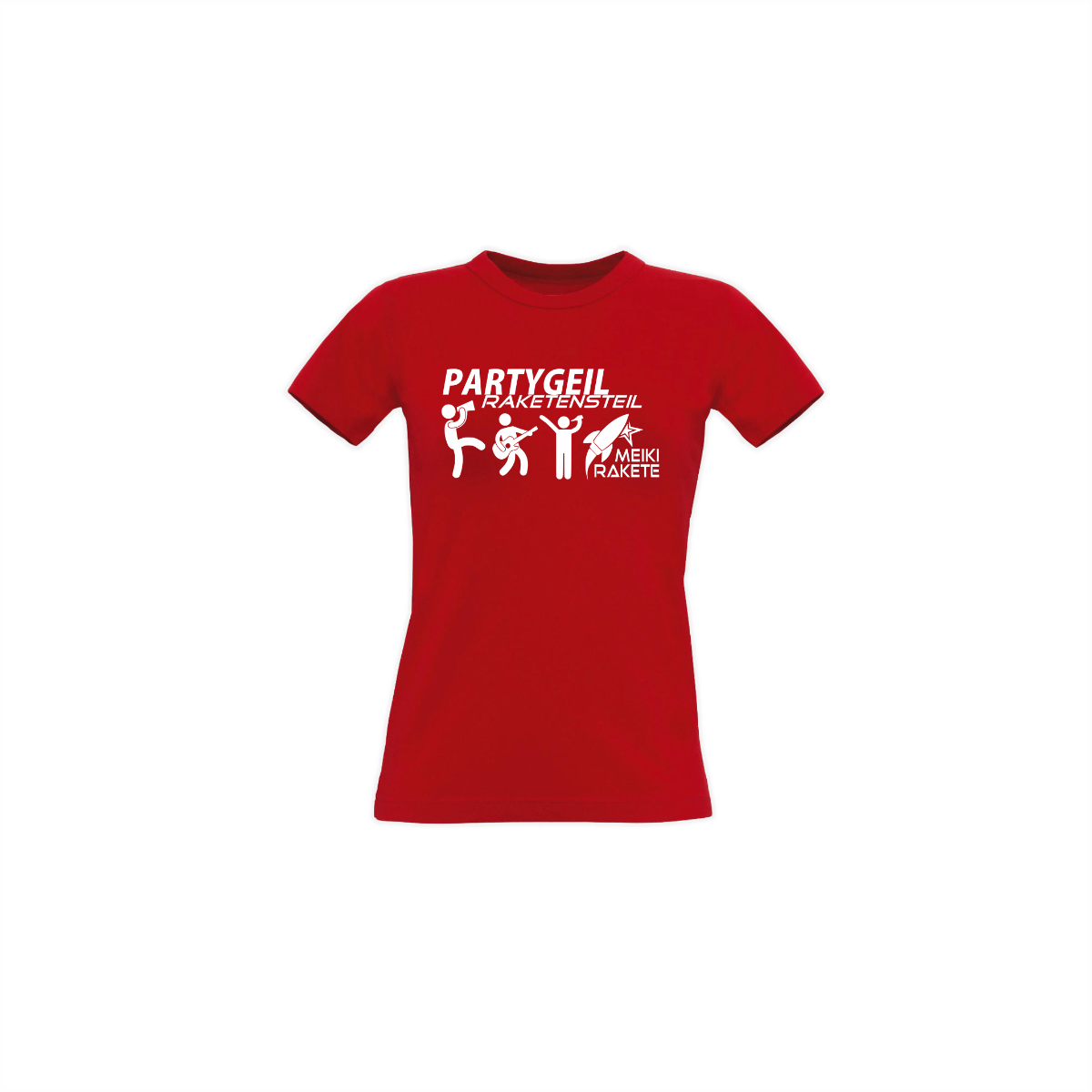 Girly-Shirt "PARTYGEIL" rot