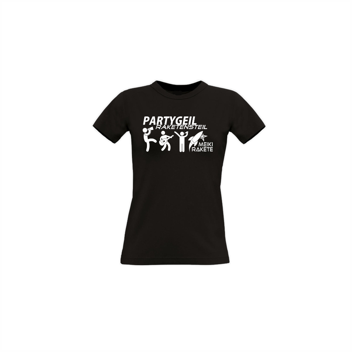 Girly-Shirt "PARTYGEIL" schwarz