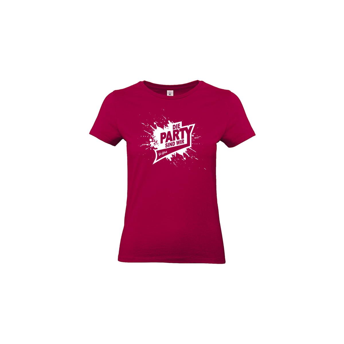 Girly-Shirt "DIE PARTY SIND WIR" sorbet