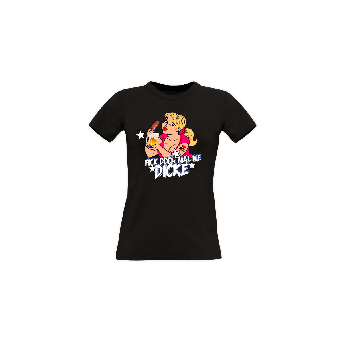 Girly Shirt "RESPEKT IN DEINER CLIQUE" schwarz