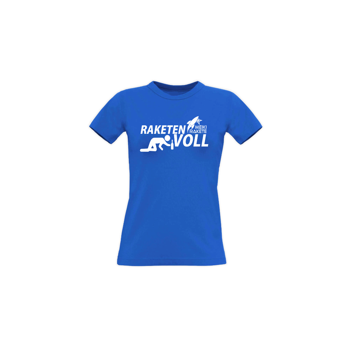 Girly-Shirt "RAKETENVOLL" blau