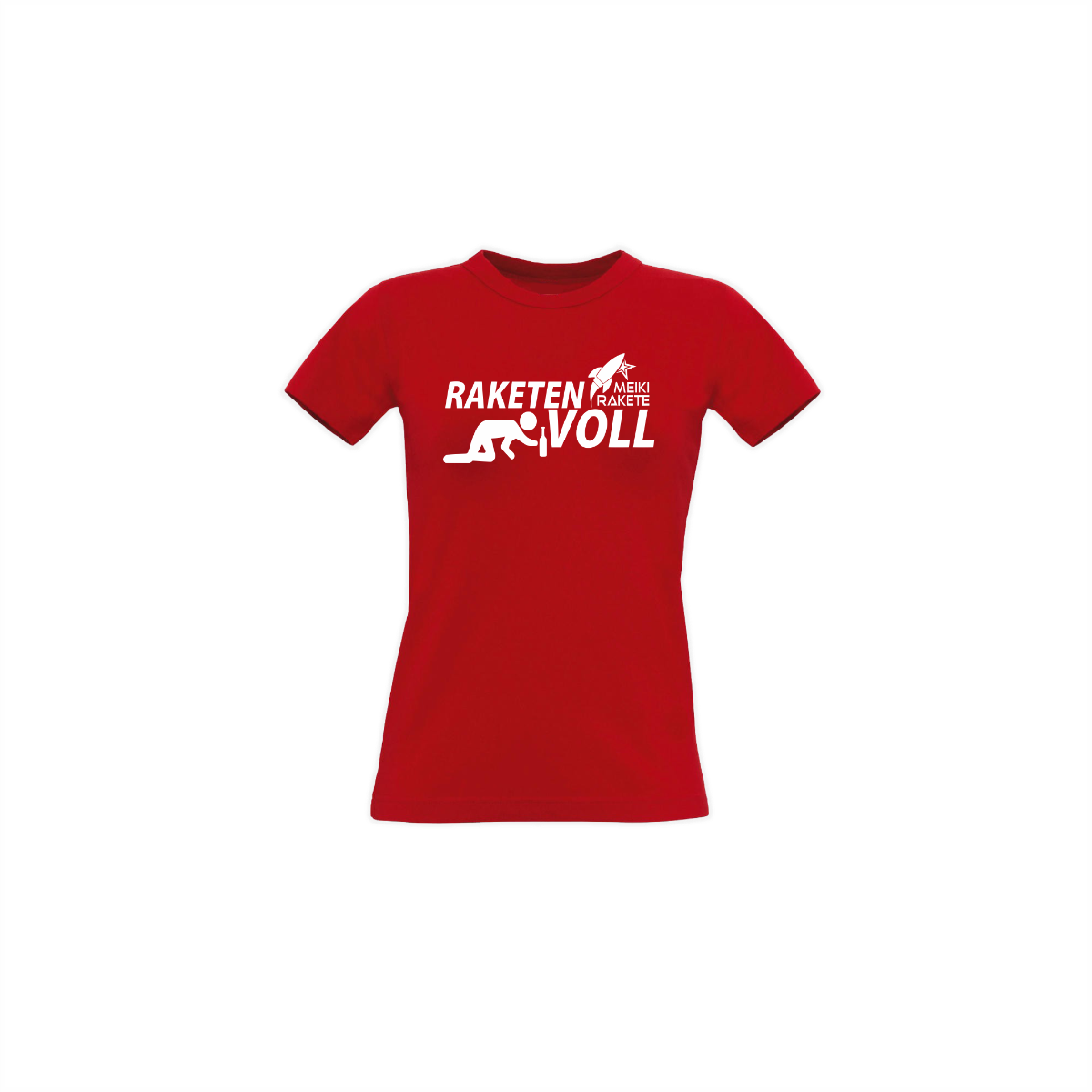 Girly-Shirt "RAKETENVOLL" rot