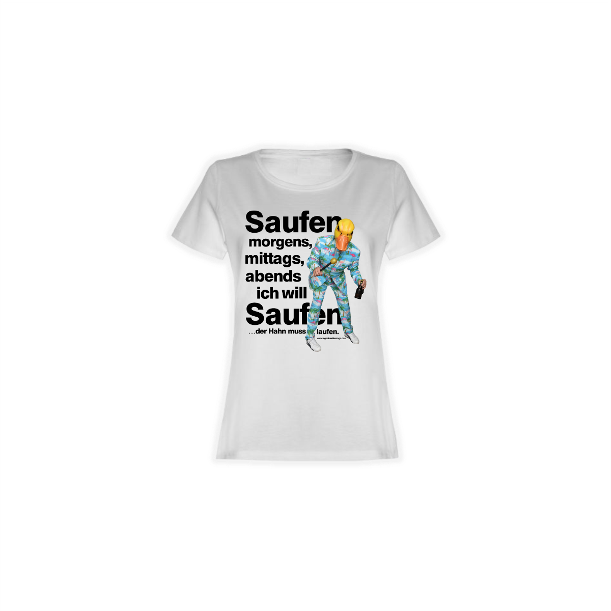 Girly-Shirt "SAUFEN" weiß