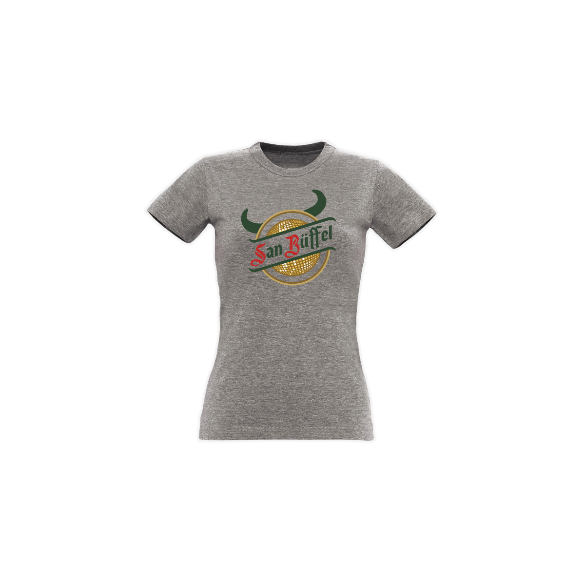Girly-Shirt „SAN BÜFFEL” grau