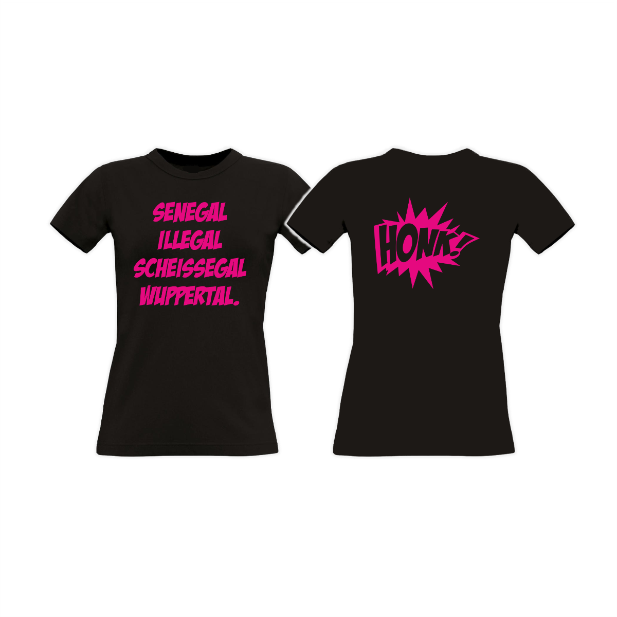 Girly-Shirt "SENEGAL ILLEGAL" schwarz