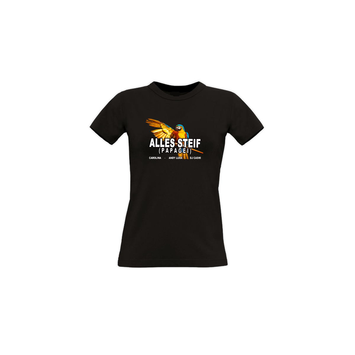 Girly-Shirt "ALLES STEIF" schwarz