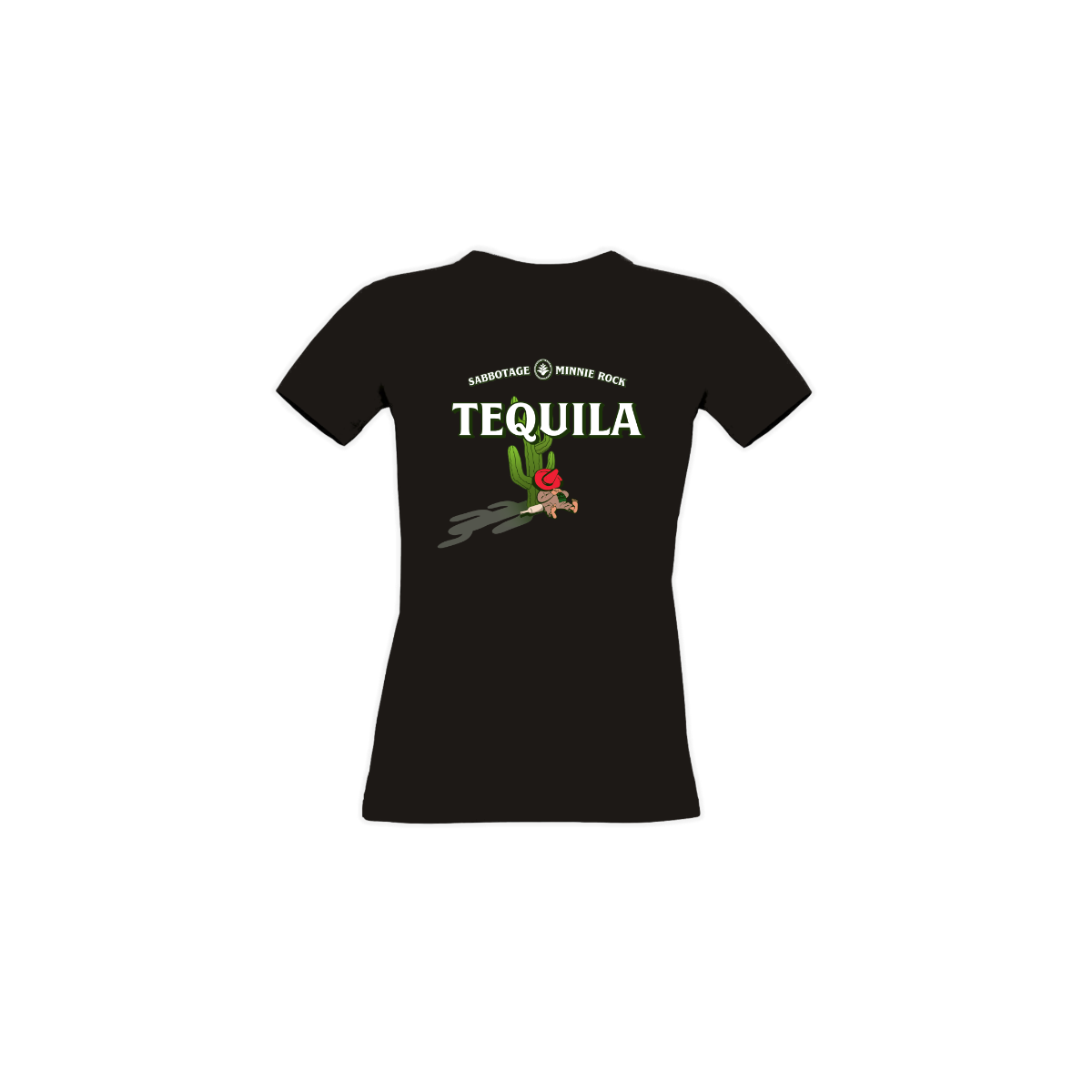 Girly-Shirt "TEQUILA" schwarz