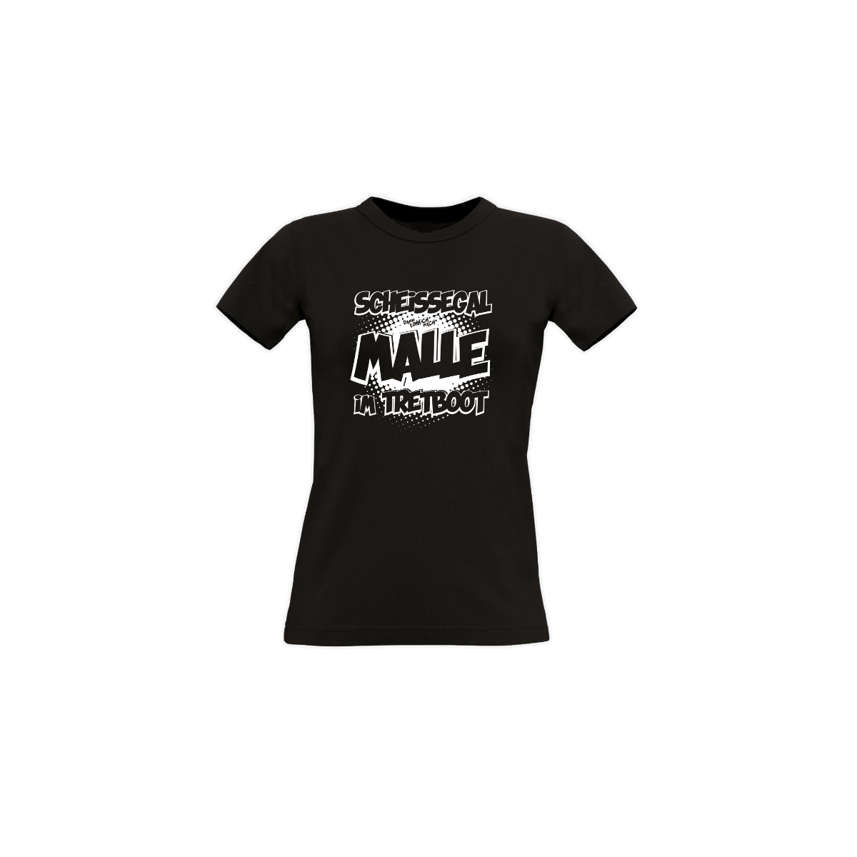 Girly-Shirt "TRETBOOT" schwarz