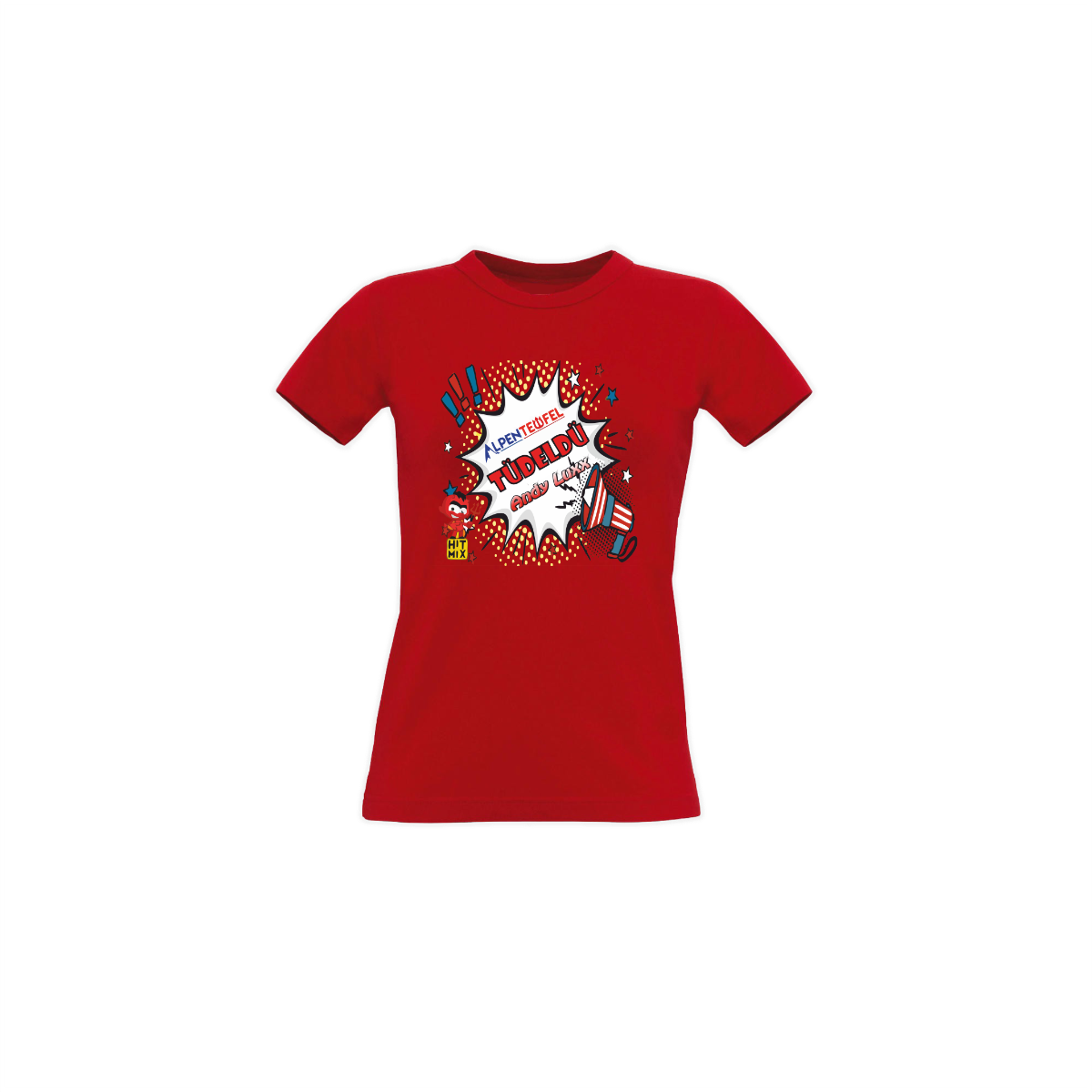 Girly-Shirt "TÜDELDÜ" rot