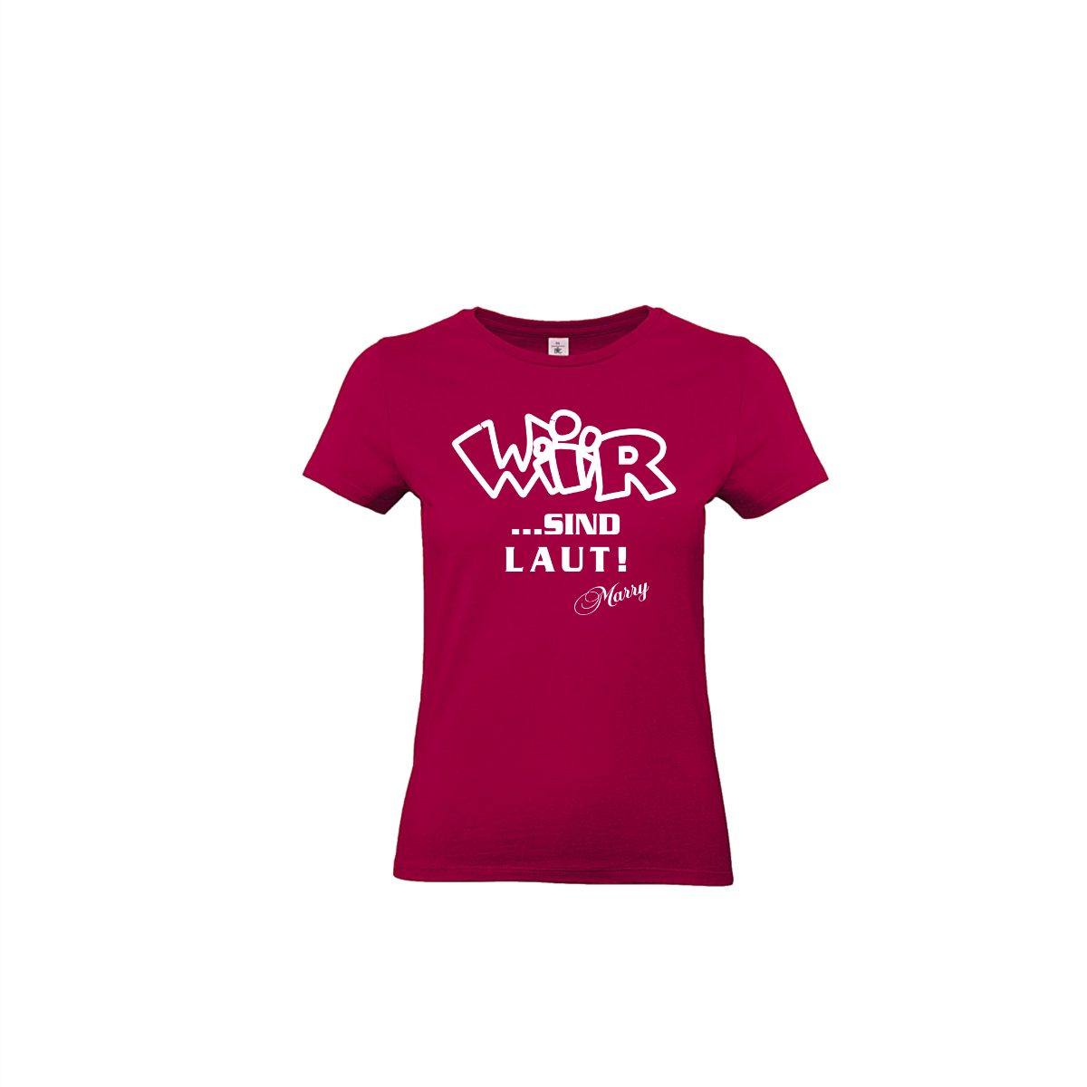Girly-Shirt "WIR SIND LAUT" sorbet