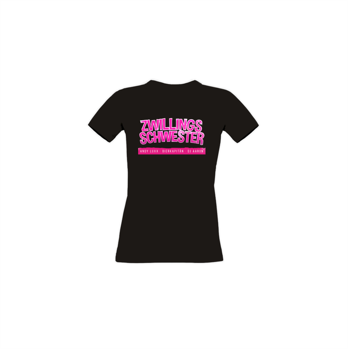 Girly-Shirt "ZWILLINGSSCHWESTER" schwarz
