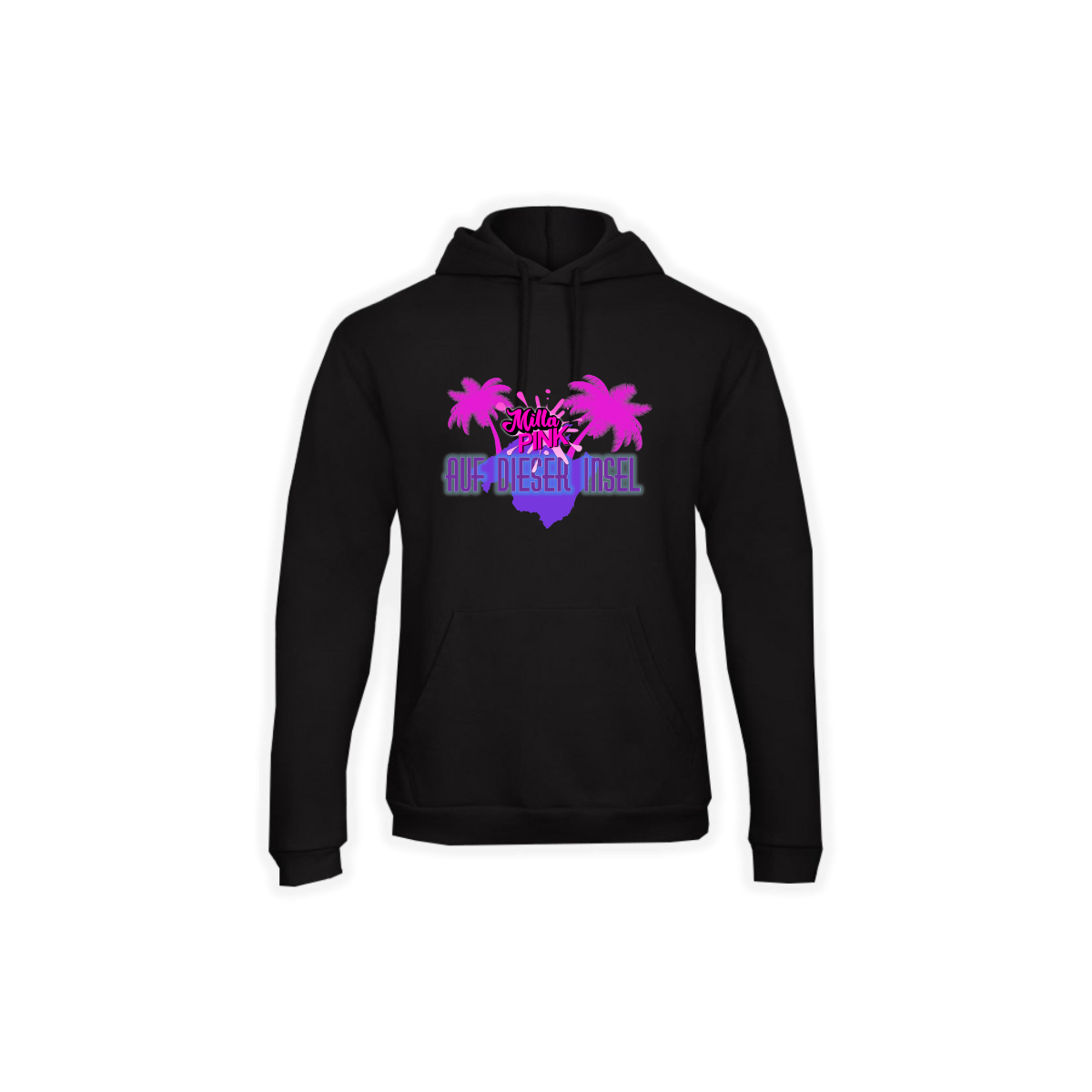 Kapuzen Sweat-Shirt "AUF DIESER INSEL" schwarz