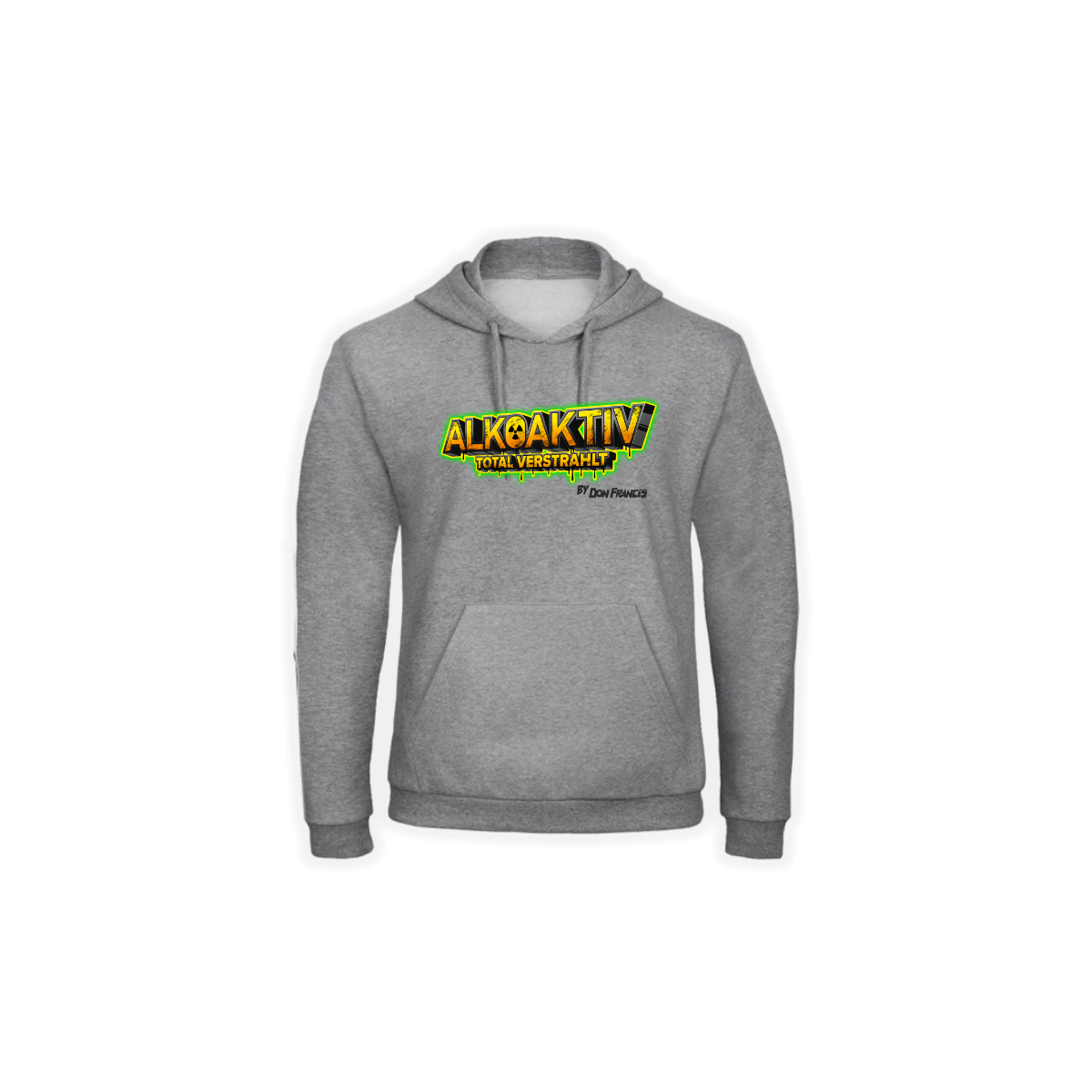 Kapuzen Sweat-Shirt "ALKOAKTIV" grau