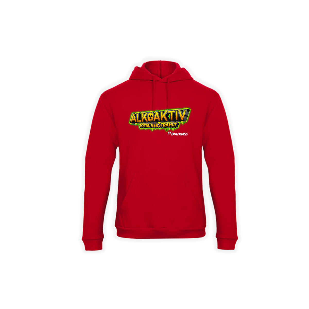 Kapuzen Sweat-Shirt "ALKOAKTIV" rot