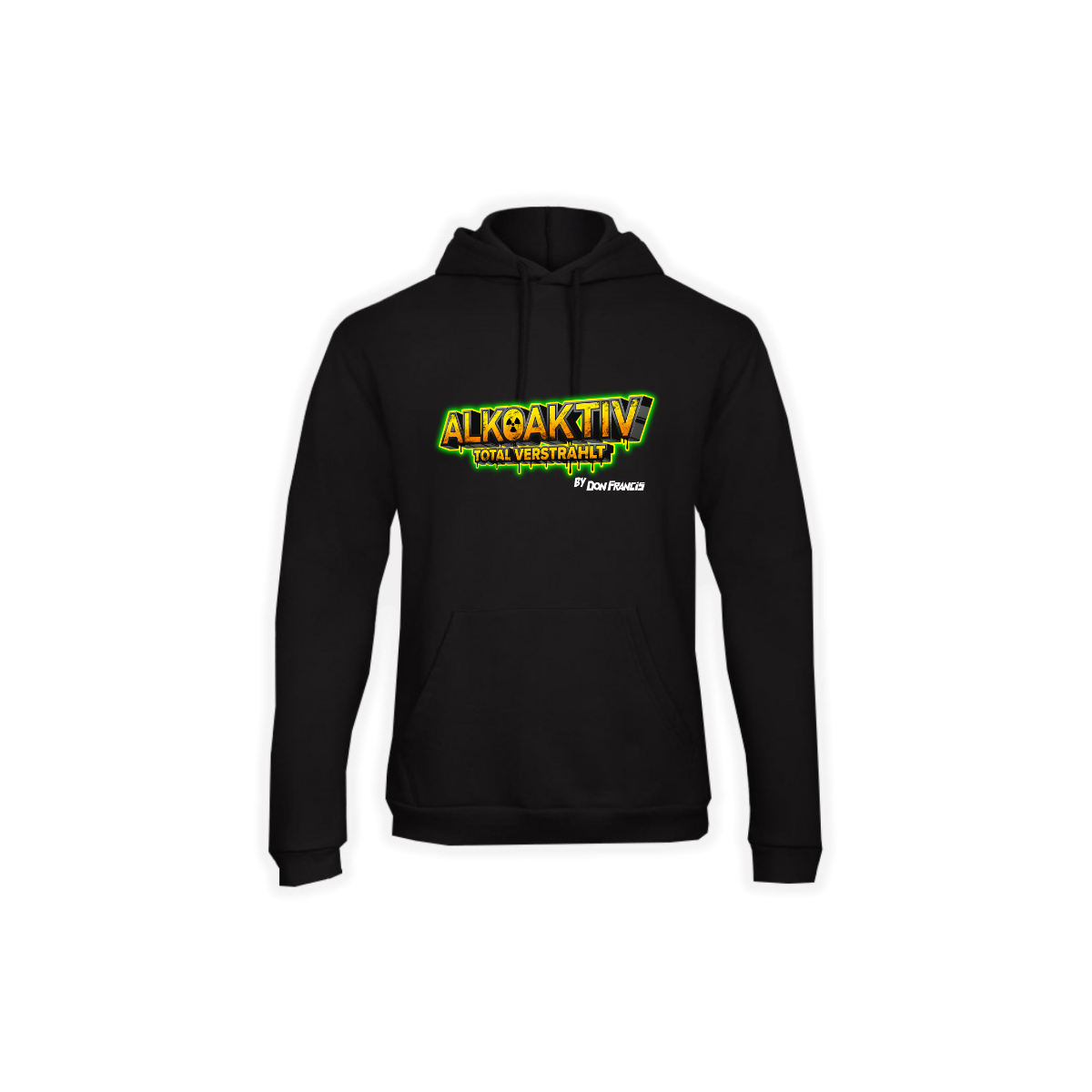 Kapuzen Sweat-Shirt "ALKOAKTIV" schwarz