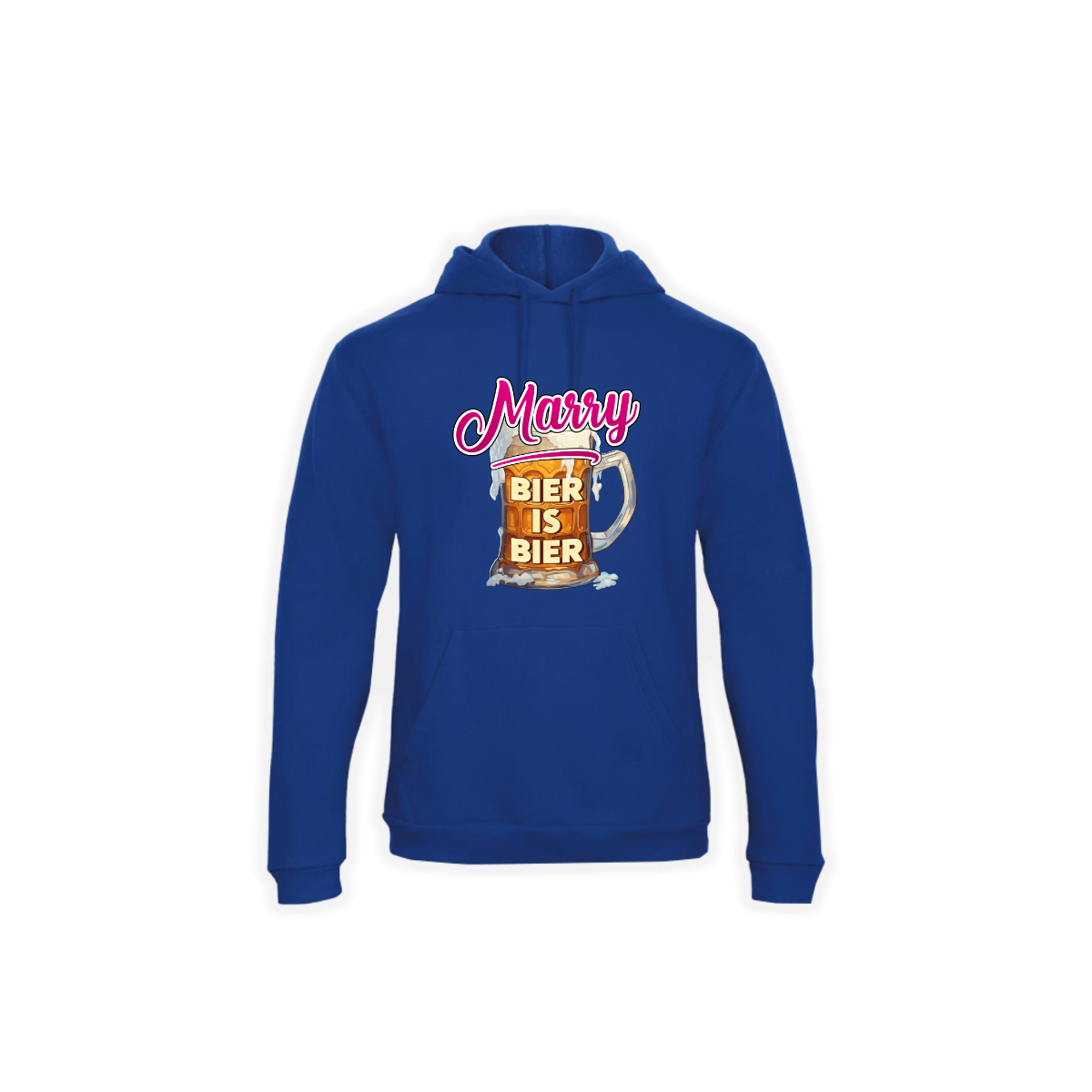 Kapuzen Sweat-Shirt "BIER IS BIER" blau