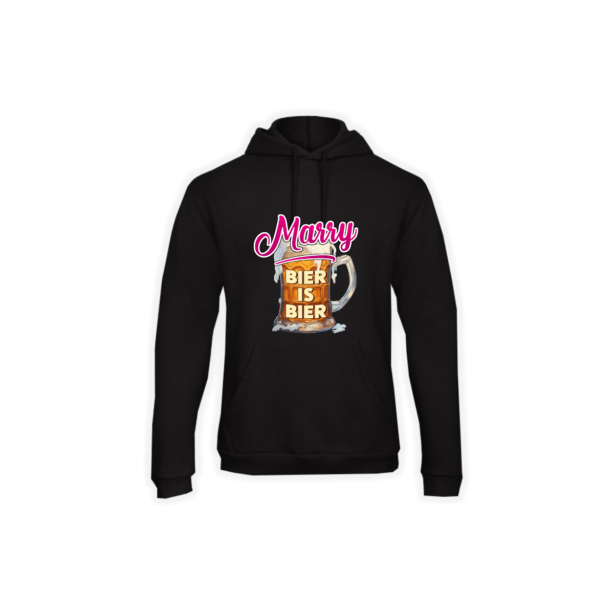 Kapuzen Sweat-Shirt "BIER IS BIER" schwarz