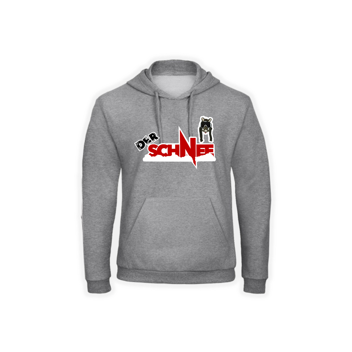 Kapuzen Sweat-Shirt "DER SCHNEE Logo" grau