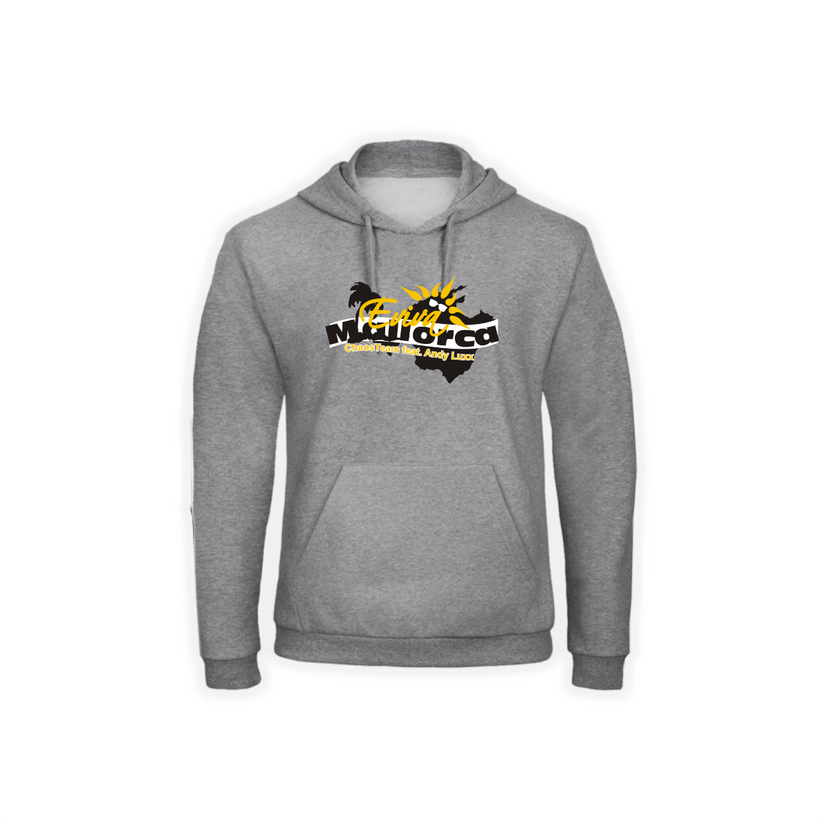 Kapuzen Sweat-Shirt "EVIVA MALLORCA" grau
