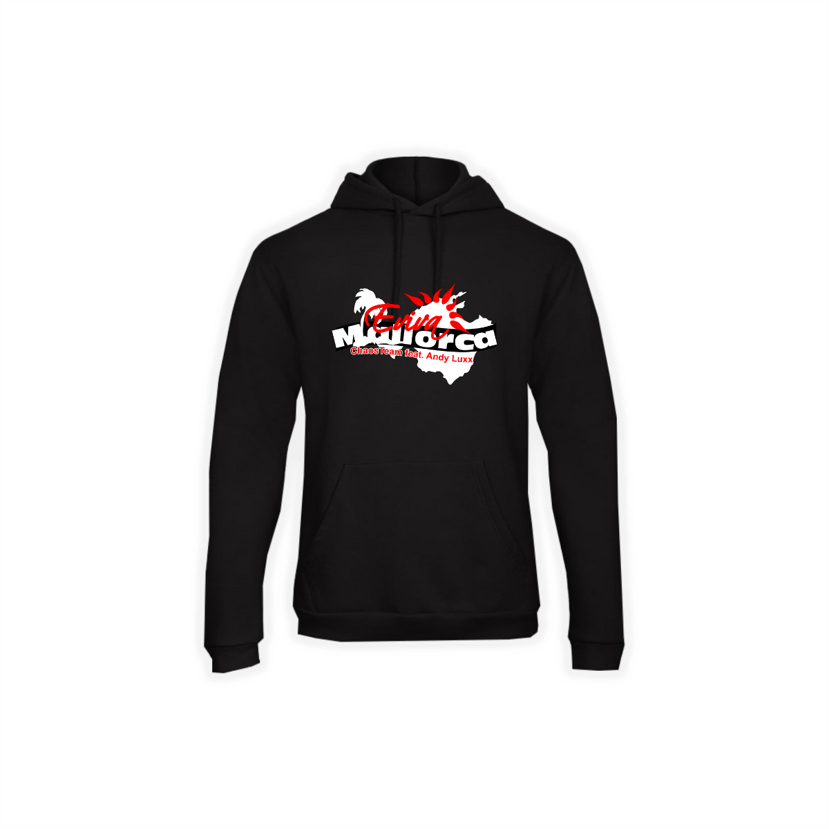 Kapuzen Sweat-Shirt "EVIVA MALLORCA" schwarz