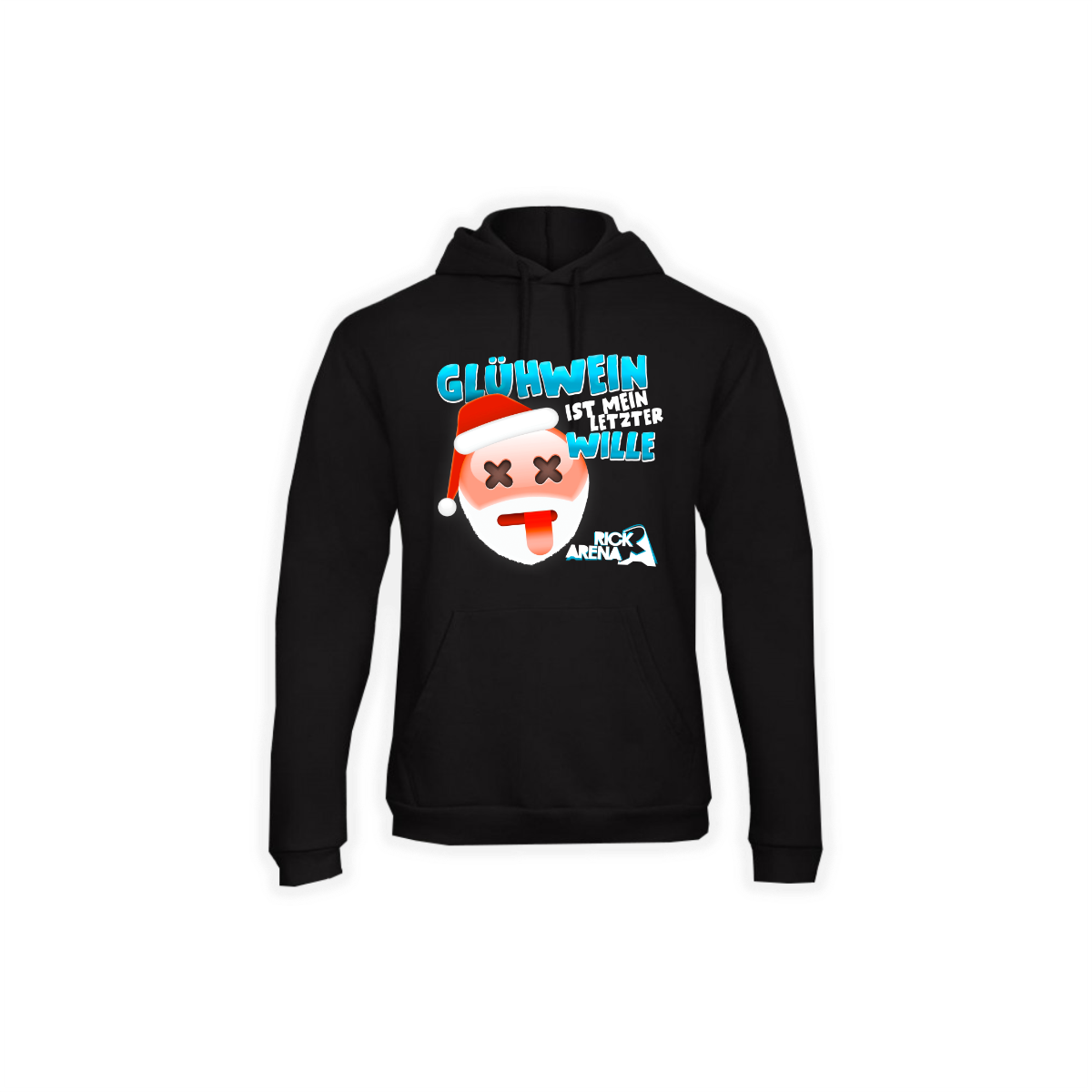 Kapuzen Sweat-Shirt "GLÜHWEIN IST MEIN LETZTER WILLE" schwarz