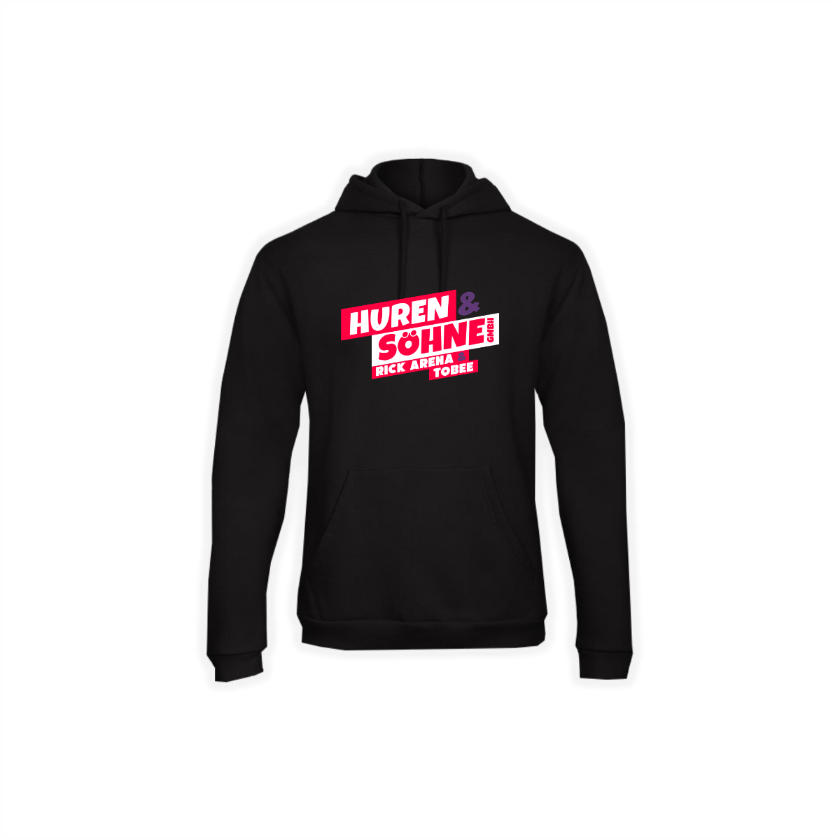 Kapuzen Sweat-Shirt "HUREN & SÖHNE GMBH" schwarz