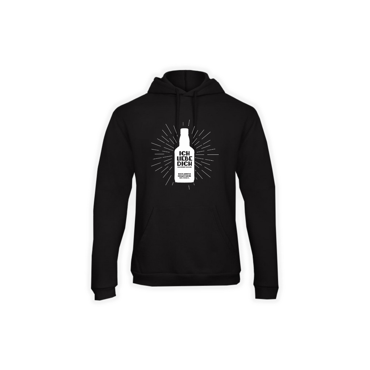 Kapuzen Sweat-Shirt ""ICH LIEBE DICH" schwarz (DB)